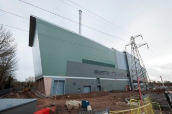 Photograph of Viridor’s (so called Exeter Energy from Waste facility) Waste Incinerator in Exeter, which began operations in July 2014