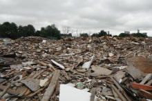Wood stored at Larner's Wellingborough site