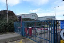 Closed: the entrance to the Aylesford Newsprint mill