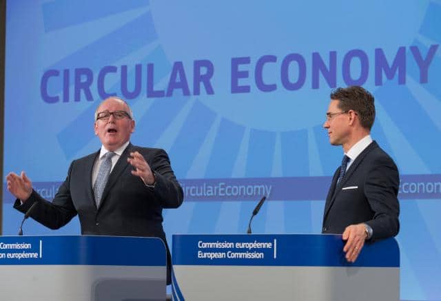 (l-r) Frans Timmermans, EU Commission vice president, and Jyrki Katainen, Commissioner for Jobs and Growth, announced proposals for a ‘Circular Economy Finance Support Platform’ today