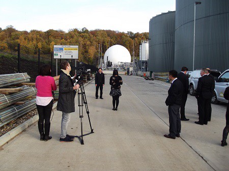 The Chinese Society of Environmental Sciences taking a tour of Biffa’s Brockhurst Wood MBT facility during commissioning in 2013