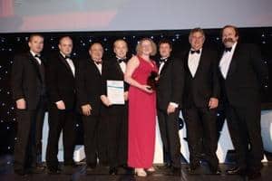 Communications: (second from left) Craig Robinson, head of RCP Sourcing UK & Ireland, UPM, with members of Medway council's waste and recycling team