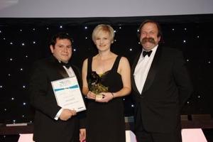 Best Partnership: (l-r) Victor Perez-Mares, regional communications manager, Viridor, with Pam Walker, Waste Management Officer, Aberdeenshire council and Dick Strawbridge