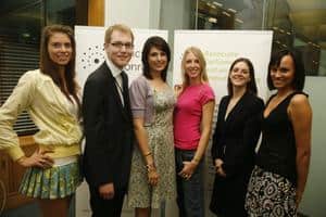 Models at the event wearing sustainable clothing alongside the event's organisers Stephen Davison, Associate Parliamentary Sustainable Resource Group (APSRG) and Katherine Gillbe, research and project manager, APSRG (second from right)