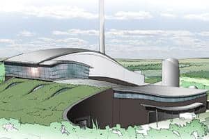 Artist’s impression of the Allerton Waste Recovery Park, which is subject to change prior to the submission of a planning application