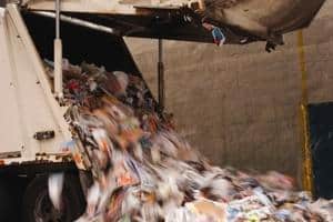 Recovered paper being delivered into the Aylesford Newsprint paper mill