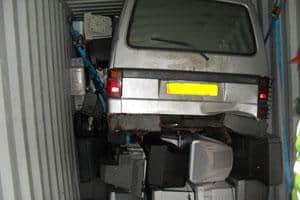 Officers from the Environment Agency found shipping containers filled with WEEE and other material but no relevant environmental permits