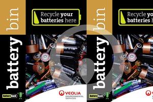 Bins used by BatteryBack to collect waste portable batteries feature a special livery