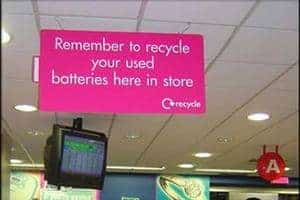 Regulations requiring all retailers selling more than one pack of four AA batteries a day to provide free take-back for all waste portable batteries come into force today