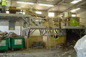 The autosorting line at Baylis' plastic bottle recycling plant at Keynsham, near Bristol, the sister plant to that proposed for Ebbw Vale
