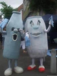 Bertie Bottle and Georgie Jar are being used to remind people to recycle in Medway