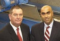 Iain Bomberg (left) of Alliance and Leicester and Ravi Chanrai of Intercontinental Recycling say there is good demand for plants like the Skelmersdale facility