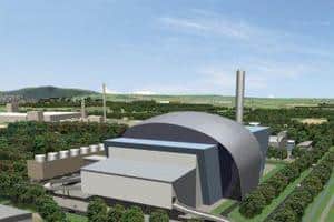 Artist’s impression of the energy-from-waste facility which is to be developed by Covanta at the Ince Marshes eco-park