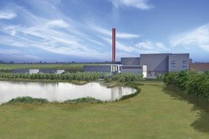 Artist's impression of Covanta's proposed Rookery Pit EfW incinerator