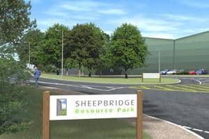 A visualisation of the entrance to the proposed Sheepbridge Resource Park