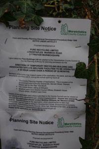 The enforcement noticed issued at the Ettington site