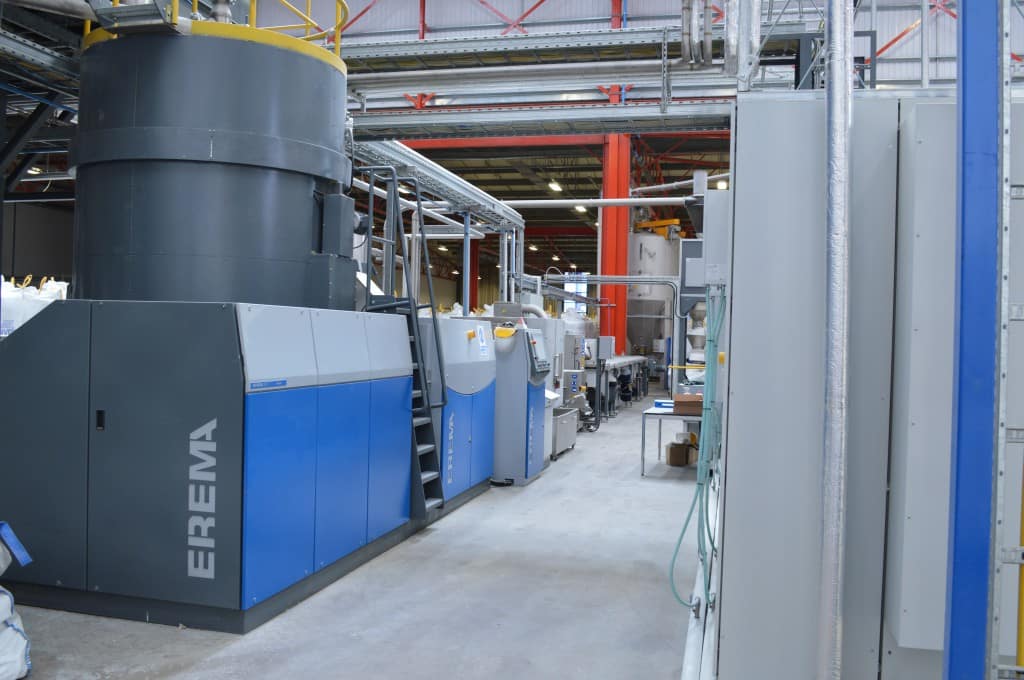 The plant includes washing and sorting facilities