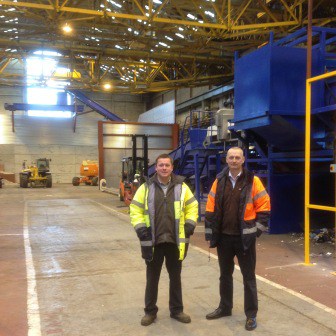 (l-r) GFSL directors Michael Massey and Lance Newton at the plant in Redcar