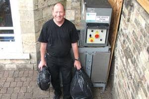 St Mary's site manager Andy Johnston using the compaction system installed by Greenback