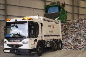 Recyclables from Enfield are being tipped at Greenstar's Atlas facility in North London before being sent to the Aldridge MRF for sorting