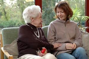 Mildenhall resident Irene Brown with Inga Lygutiene who found her glasses