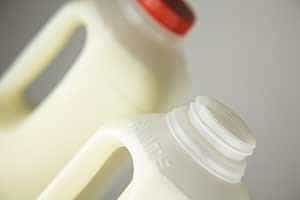 About 80% of milk sold by retailers is in plastic containers