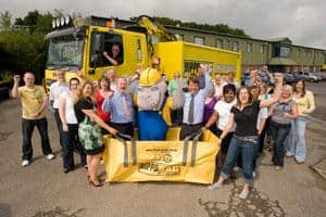 Hippowaste staff celebrate the best month of trading in the company's six year history