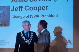 Jeff Cooper (left) became president of ISWA at its annual conference in Hamburg