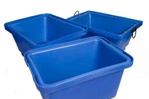 The skips developed by Corilla Plastics are made of 100% recycled plastic