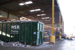 The WSR Recycling site in Widnes, Cheshire, where an employee was involved in an incident which led to part of his leg being amputated
