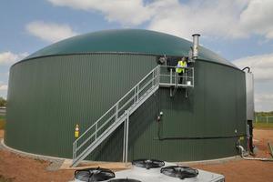 Anaerobic digestion facilities such as the Lower Reule Bioenergy plant, near Stafford (pictured) could benefit from a renewable heat incentive