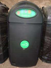 One of the on-the-go recycling bins installed by Merton council across the London borough
