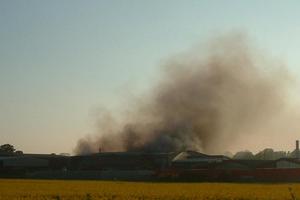 A fire broke out at Mid UK Recycling's site in Caythorpe at just after 5.30pm last night