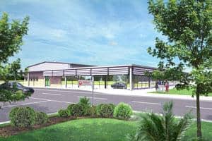 An artist's impression of the Padworth Sidings integrated waste management facility being developed by Veolia in West Berkshire