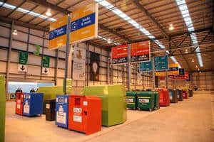 Reading's new household waste recycling centre includes banks for books and music, textiles and shoes