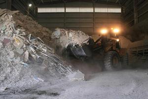 Gypsum - a major component of plasterboard - being recycled in Lincolnshire. Under the protocols, fully recovered material would not be seen as waste under the regulations