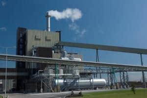 The biomass facility at Shotton creates one third of the electricity needed to make paper at the plant and 90% of steam used in the paper making process