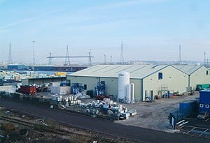 Sims' fridge recycling facility in Newport, South Wales