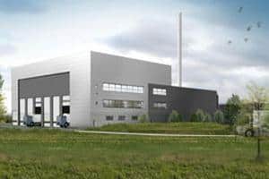 An artist's impression of the Singleton Birch/Energos gasification plant in North Lincolnshire