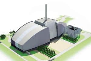 An artist’s impression of the proposed Skelton Grange incinerator, which would be used to treat commercial and industrial waste in Leeds