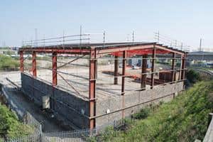 The St Clements Way recycling centre in Thurrock - shown here in development - was constructed with financial support from a regional development agency