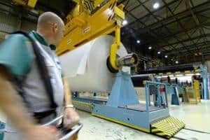 The UPM Shotton plant creates 500,000 tonnes of newsprint each year