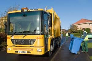 One of the five new 26-tonne refuse collection trucks is already operating in West Lothian