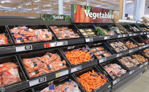 Sainsbury's food crates are to be recycled for re-use on supermarket shelves (photo credit: IGD)