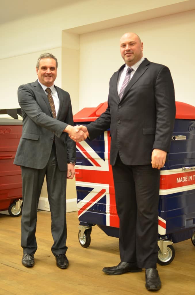 (l-r) Julian Gaylor welcomes Mark Jenkins as Taylor's new UK sales manager