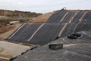 A capped landfill site awaiting restoration