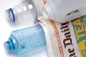 The price paid for recovered plastic and paper has been hit by the economic downturn