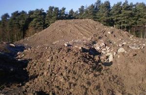Waste soil and rubble was disposed at the Knockin Heath site