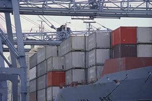 In the doldrums: freight rates have fallen and containers are being stored