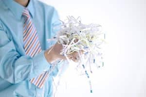 Difficult to recycle: Shredded paper often causes problems for paper reprocessors